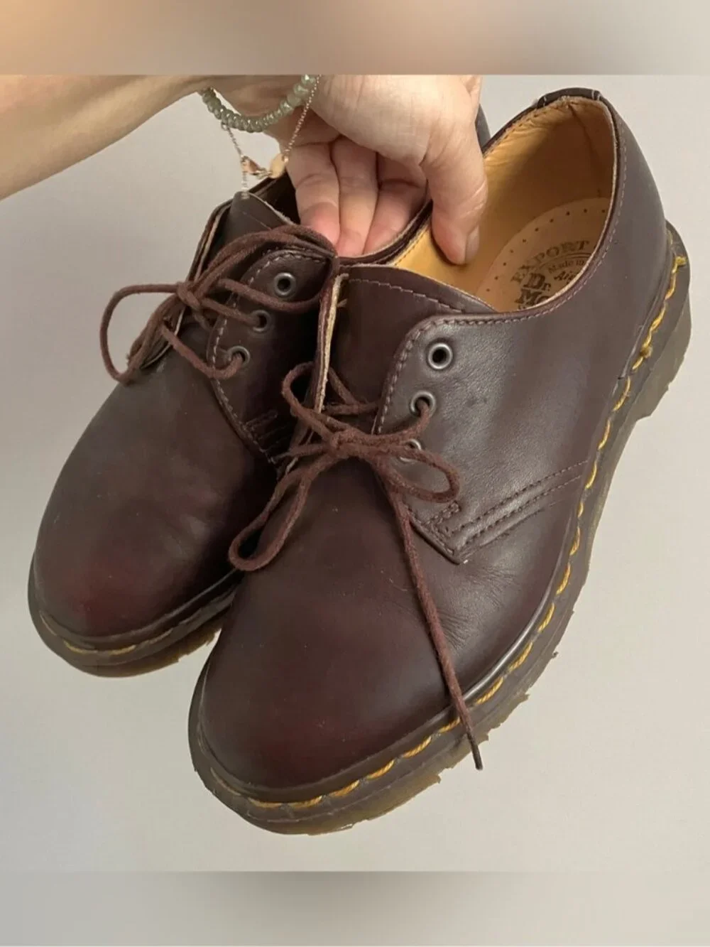 Vintage 90s Doc Martens Brown MIE England Oxford - 2UK/5US